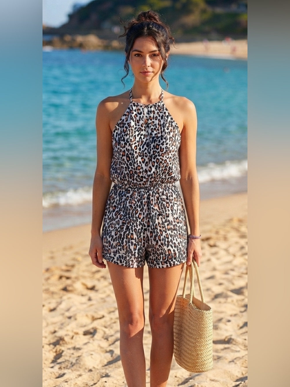 Leopard Print  Romper